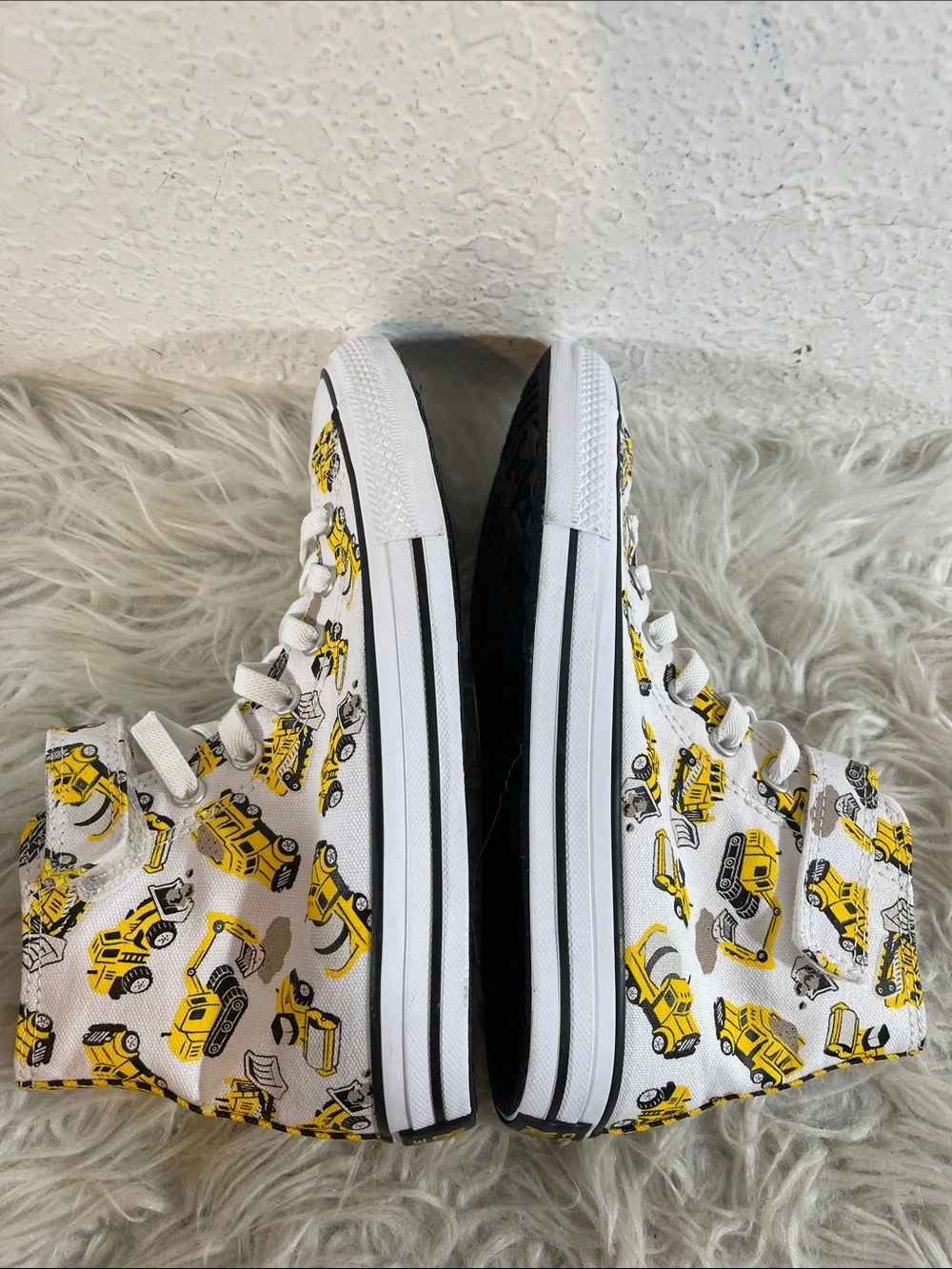 Converse Chuck Taylor All Star EasyOn High PS 'Construction Truck' Size 3 NEW